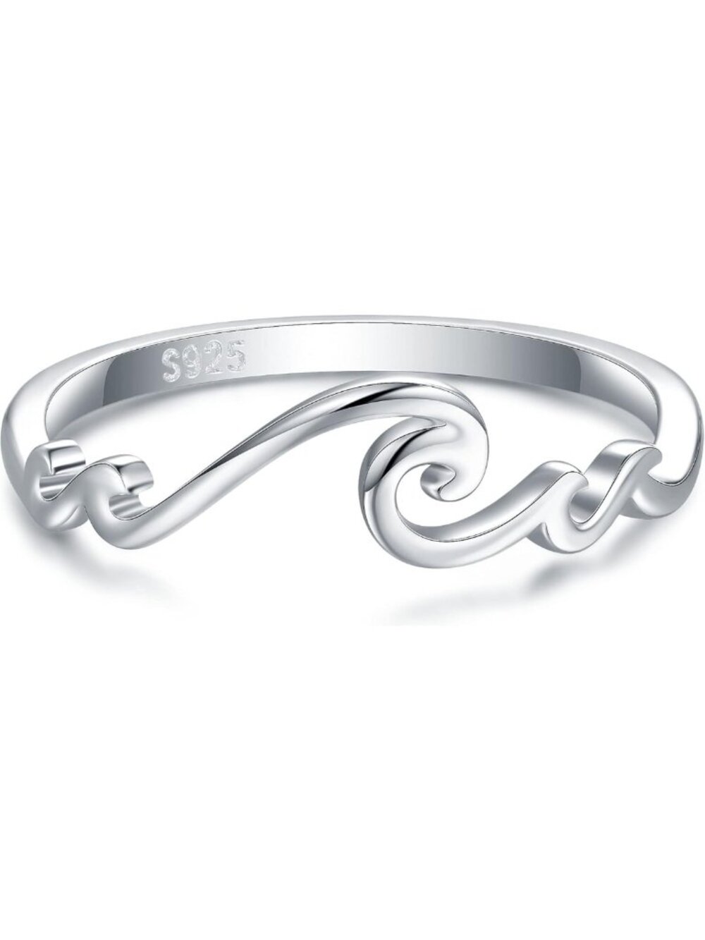 Sterling Silver Multiple Waves Ring - Ocean Tide Nautical Beach Jewelry
